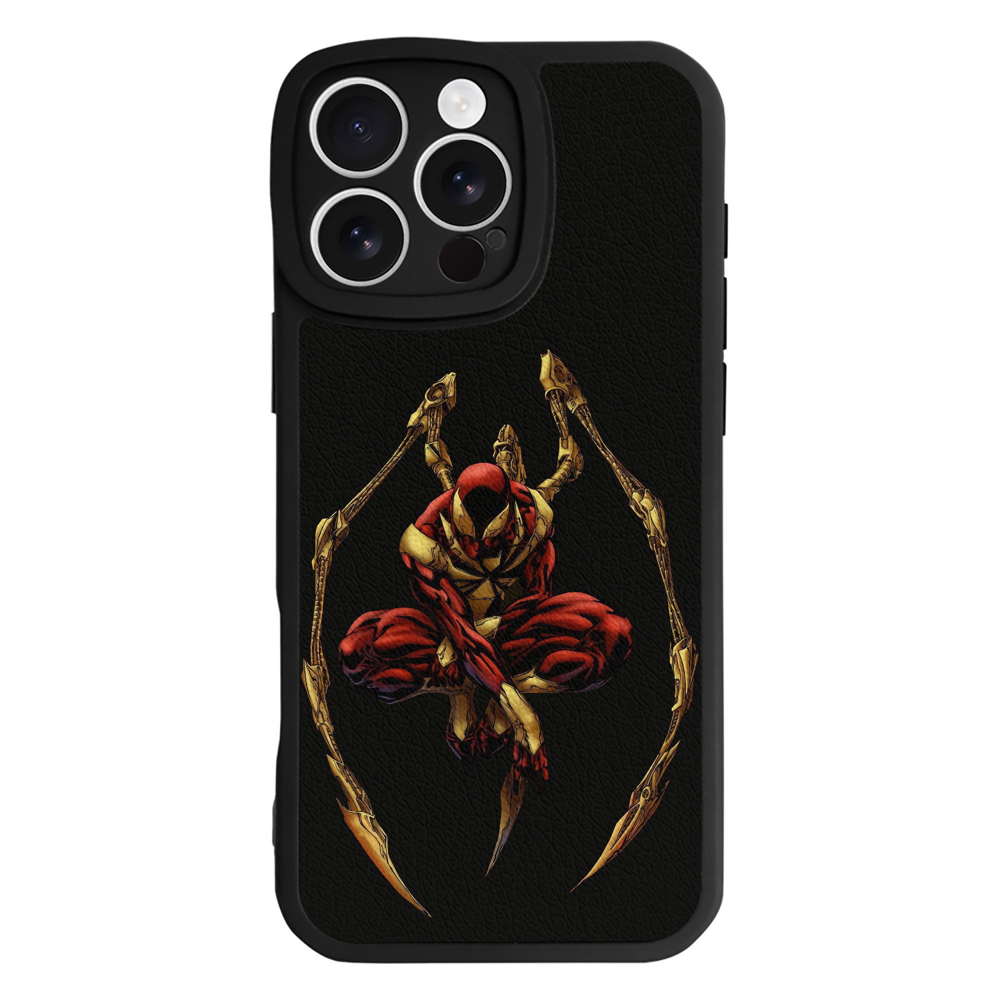（画像用） Spider Man スパイダーマン 【iPhone 16シリーズ対応】シリコンスマホケース（レザー調） 材質：シリコン